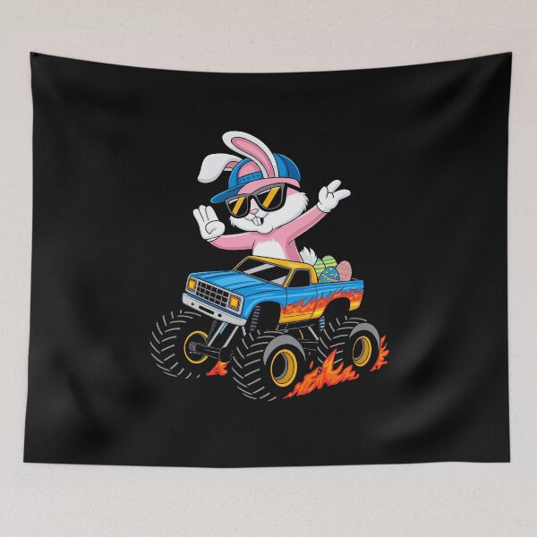 Item preview, Happy Easter Dabbing Bunny Monster Truck Toddler Kids Boys  designed and sold by facegm.