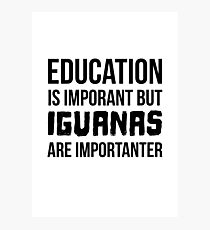 Iguanas Are Importanter Photographic Print
