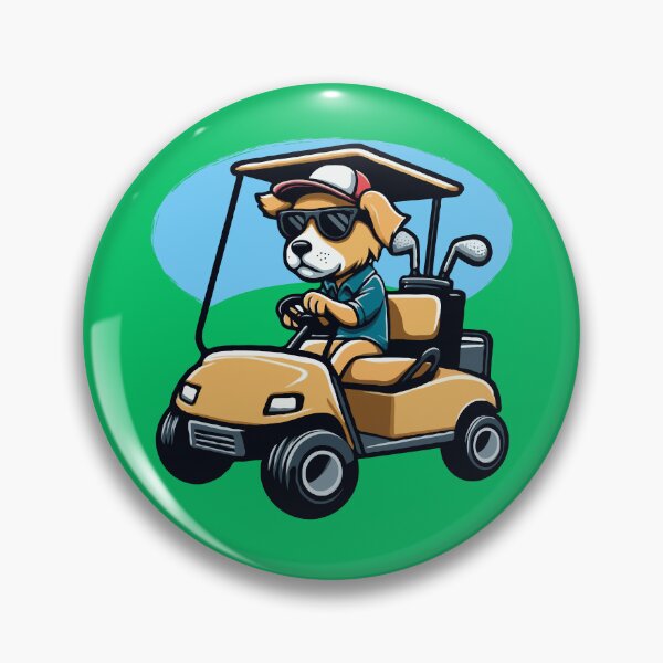 Item preview, Dog Golfer Driving Golf Cart designed and sold by McThingummy.