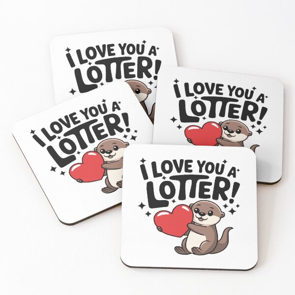 Item preview, I Love You A Lotter! Cute Otter Puns designed and sold by PMCreative.