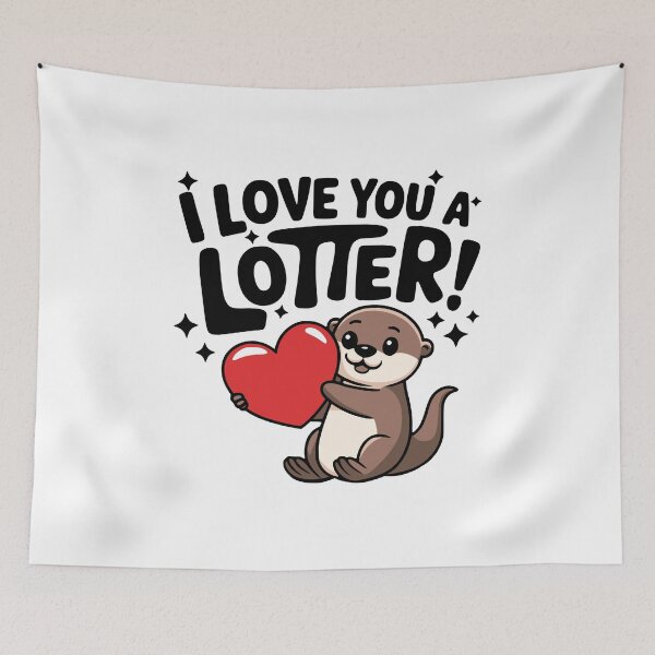 Item preview, I Love You A Lotter! Cute Otter Puns designed and sold by PMCreative.
