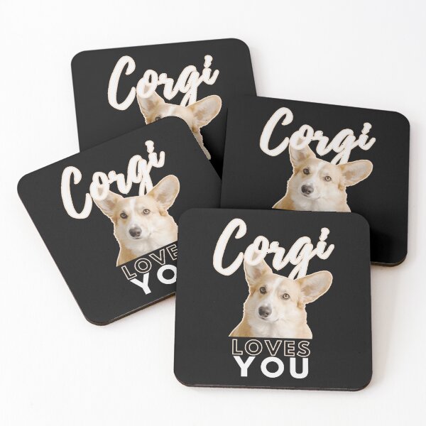 Item preview, Corgi Loves You Warm Beige Fur And Black Contrast designed and sold by SplashTastic.