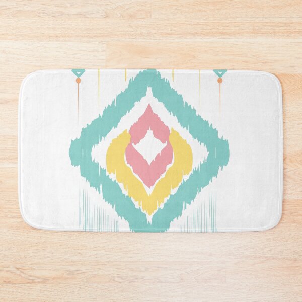 Item preview, ikat pattern green pink yellow designed and sold by apichailoveyou.