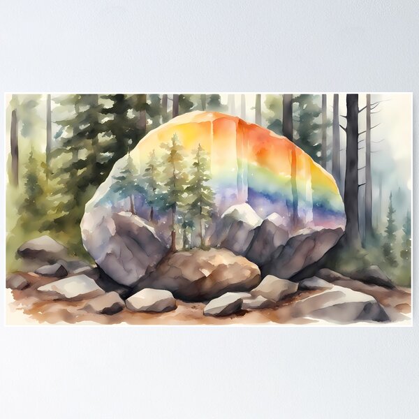 Artikel-Vorschau von Regenbogenkristall im Wald, designt und verkauft von BookCovered.