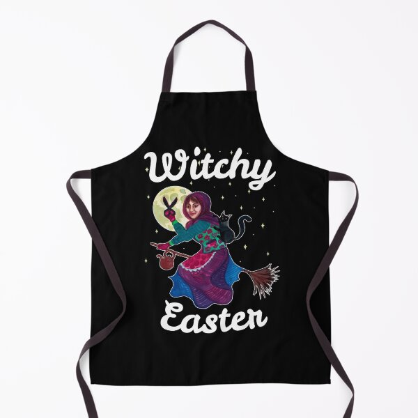 Item preview, Witchy Easter - Witch, Black Cat and Night Sky designed and sold by Ivy Lily Art.