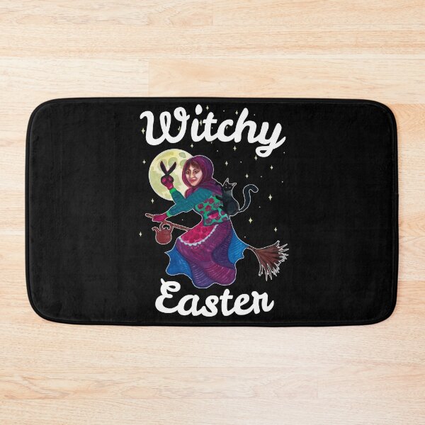 Item preview, Witchy Easter - Witch, Black Cat and Night Sky designed and sold by Ivy Lily Art.