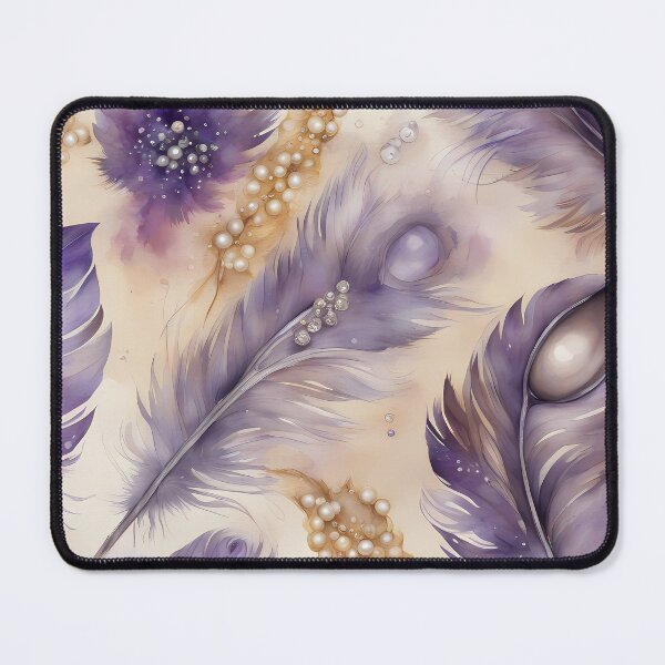 Item preview, Purple Feathers and Gold Beads designed and sold by CalmnessbyChoice.