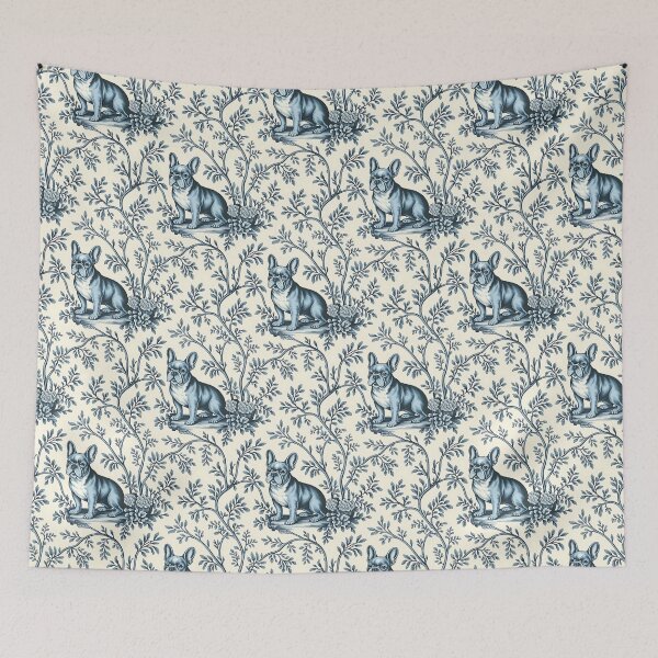 Item preview, Toile de Jouy French Bulldog  designed and sold by RachelRebel.