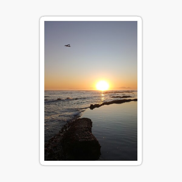 Item preview, Ocean Sunset With Small Aircraft designed and sold by Ashley Beckton.