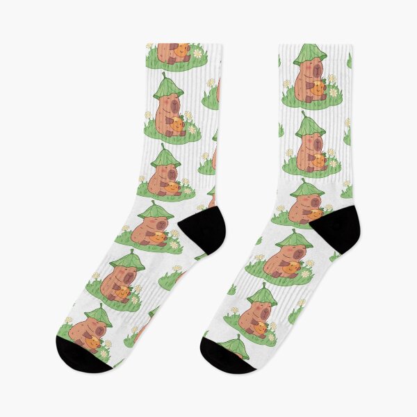 Item preview, Capybara with Umbrella Leaf and Smiling Orange designed and sold by Polarisofficial.