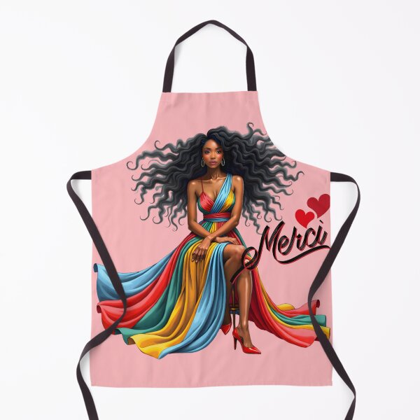 Item preview, Merci – Elegant Afro Beauty in Flowing Rainbow Dress designed and sold by QPTheeArtist.