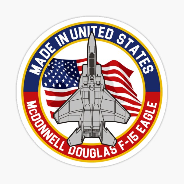 McDonnell Douglas F-15 Eagle - Made in USA Sticker
