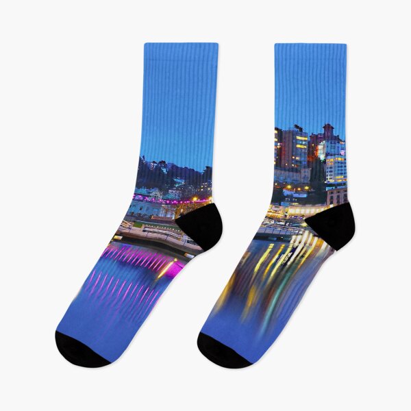 Item preview, Torquay Harbour Night designed and sold by Alisonchambers2.
