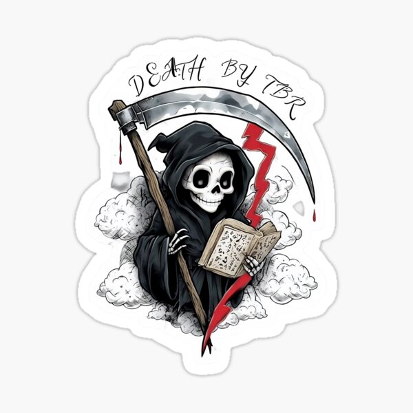 Artikel-Vorschau von Tod durch TBR, designt und verkauft von vessawickedstickers.