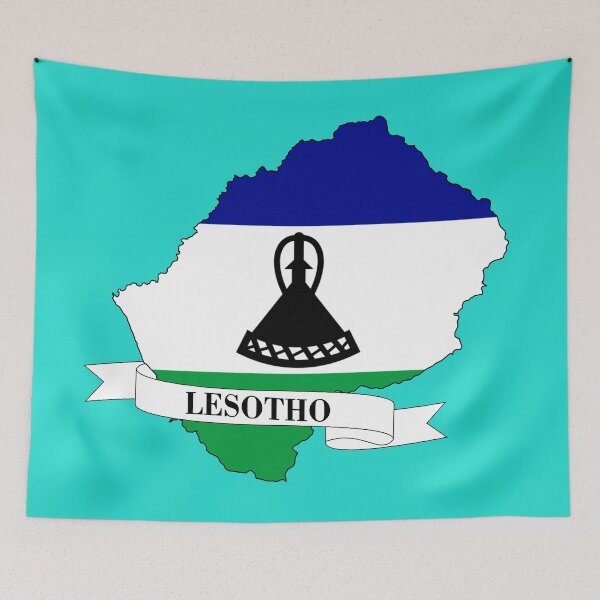 Item preview, Flag map of Lesotho designed and sold by visual adventures.