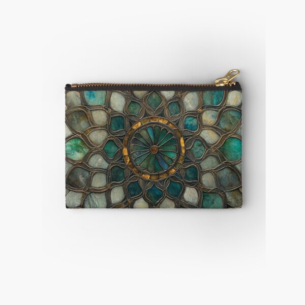 Item preview, Stained Glass Vintage Jade Inspired Mosaic Mandala Pattern designed and sold by GrinGalore.