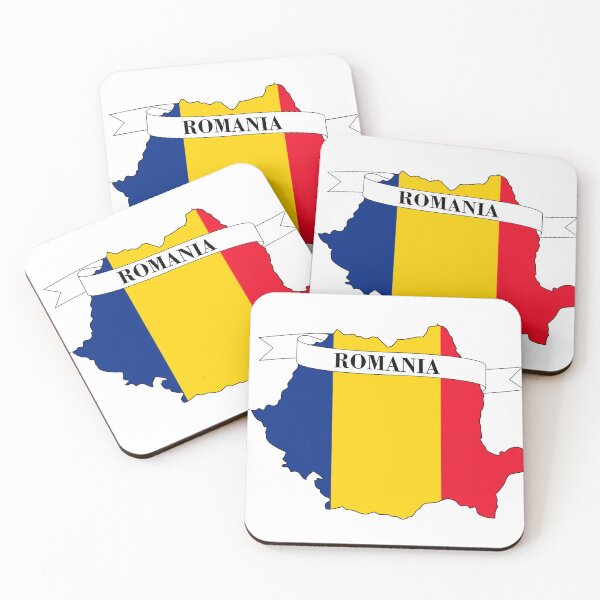 Item preview, Flag map of Romania designed and sold by visual adventures.