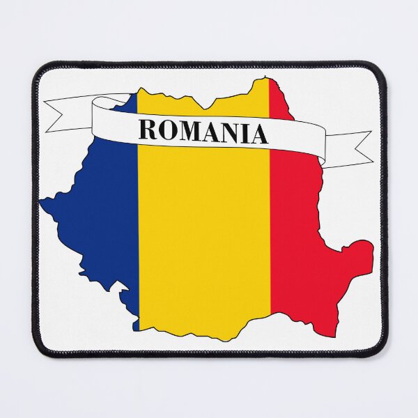 Item preview, Flag map of Romania designed and sold by visual adventures.