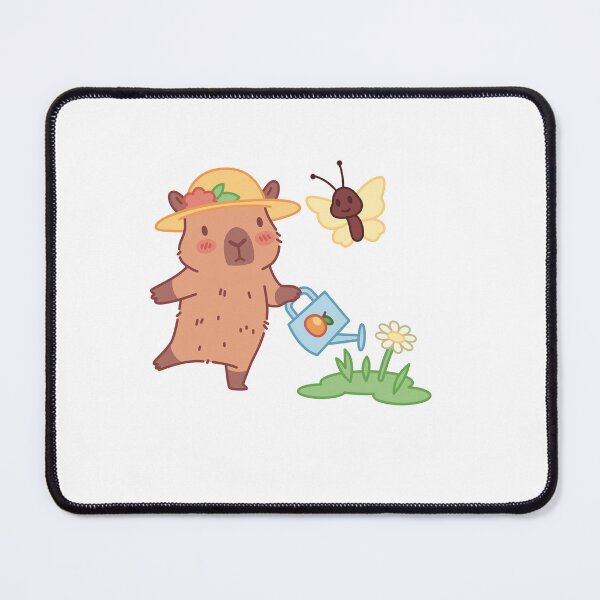 Item preview, Gardener Capybara with Butterfly and Flower designed and sold by Polarisofficial.