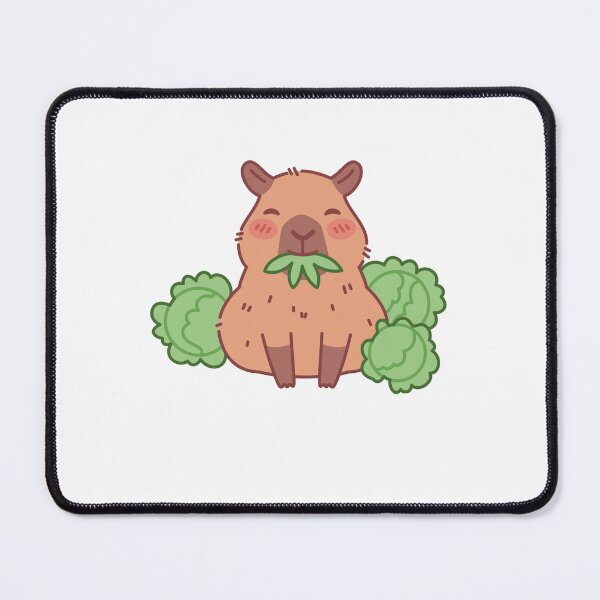 Item preview, Capybara Eating Lettuce Surrounded by Lettuce designed and sold by Polarisofficial.