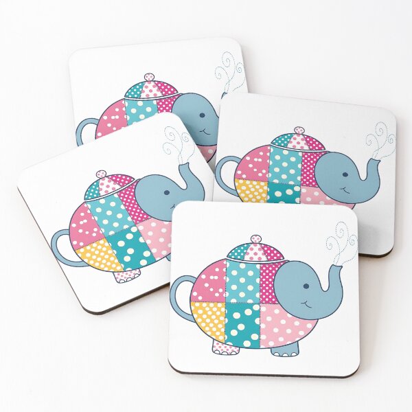 Item preview, Patchwork Quilted Elephant Teapot - Colorful and Cozy Folk designed and sold by UniversalFlair.