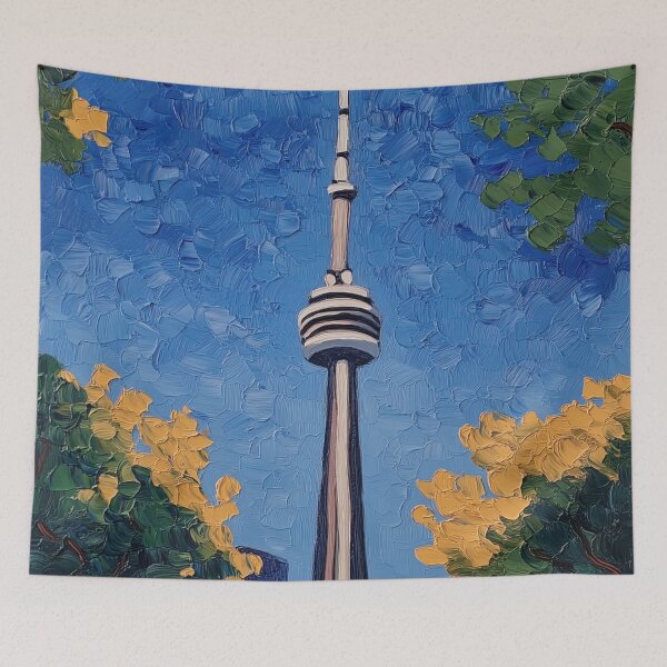 Item preview, CN Tower | Post-impressionist painting style designed and sold by ComicsFactory.