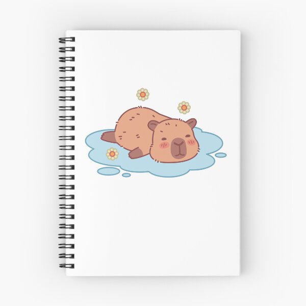 Item preview, Capybara Relaxing on a Cloud with Floating Flowers designed and sold by Polarisofficial.