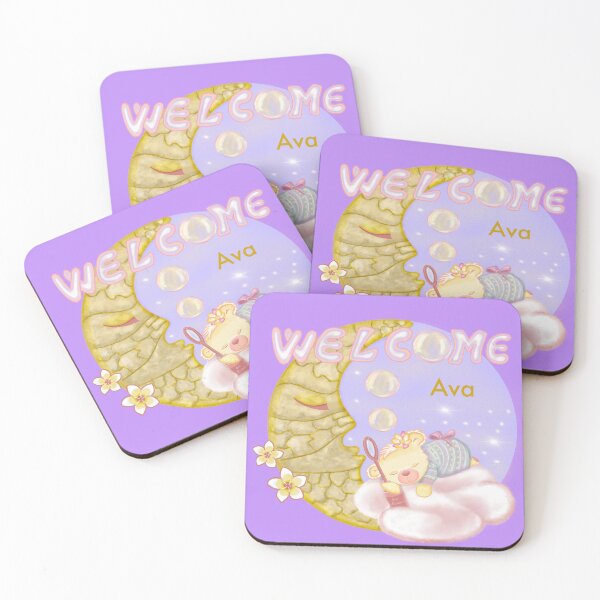 Item preview, Sleepy Bear Welcome Ava – Baby Shower Gift designed and sold by Medilludesign.
