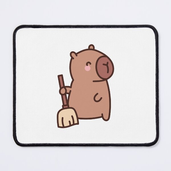 Item preview, Capybara Cleaning with a Broom designed and sold by Polarisofficial.