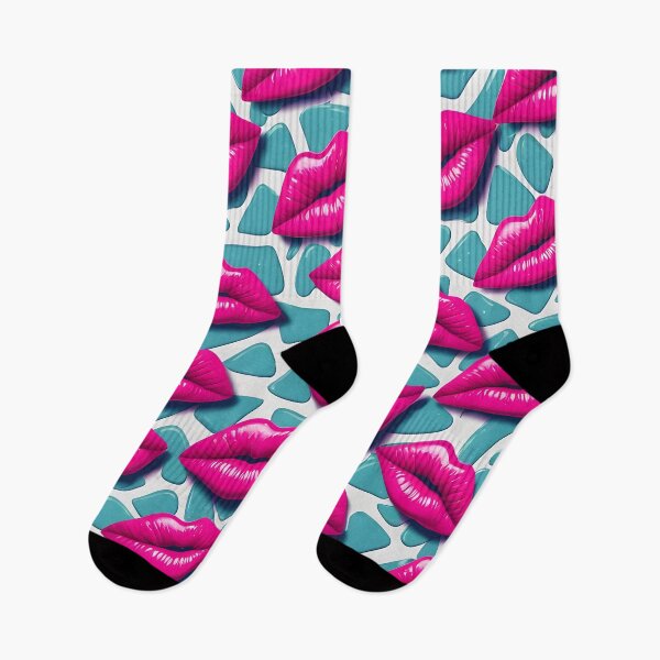 Item preview, Pink lips pattern designed and sold by PrintLabStudio.