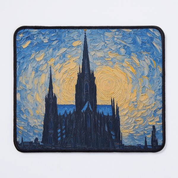 Item preview, Cologne Cathedral | Post-impressionist painting style designed and sold by ComicsFactory.