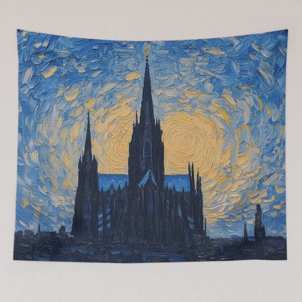 Item preview, Cologne Cathedral | Post-impressionist painting style designed and sold by ComicsFactory.