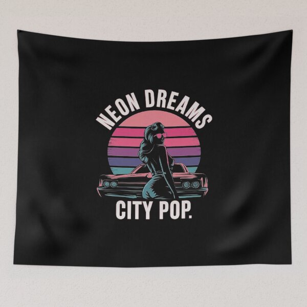 Item preview, Neon Dreams City Pop – Retro 80s Aesthetic Art designed and sold by love3617.