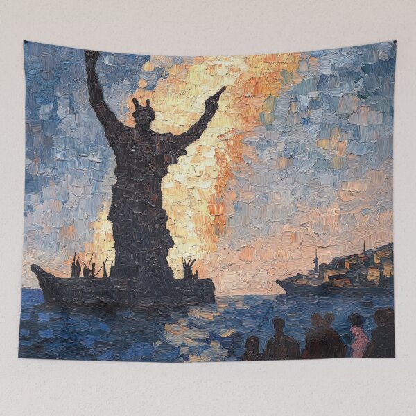 Item preview, Colossus of Rhodes | Post-impressionist painting style designed and sold by ComicsFactory.