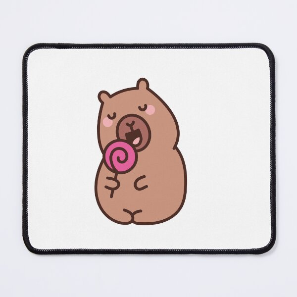 Item preview, Capybara Eating a Pink Spiral Popsicle designed and sold by Polarisofficial.