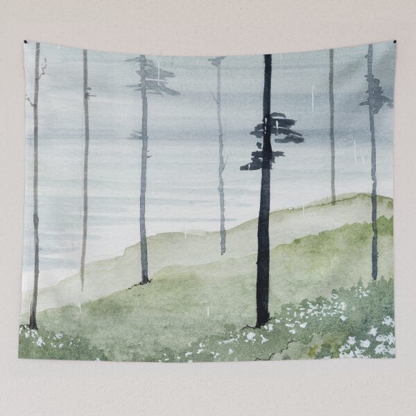 Item preview, the sound of The rain watercolour painting designed and sold by katherineblower.