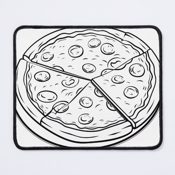 Item preview, Beautiful Pizza Coloring Page Pattern designed and sold by DavidColoring.