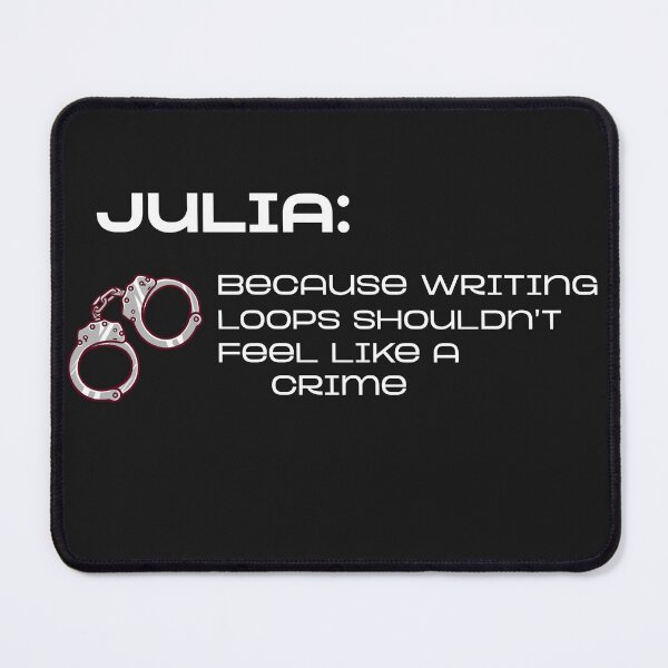 Item preview, Julia Loops Progammer T-Shirt designed and sold by GlitchGearStore.