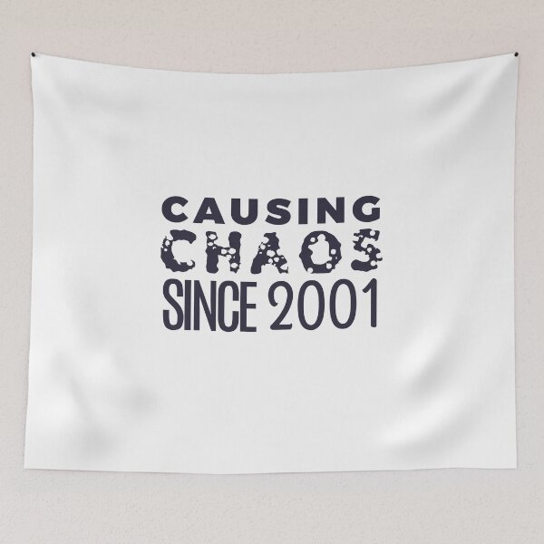 Item preview, Causing Chaos Since 2001 Cool Humor 24th Birthday Gift Funny 24 Year Old Bday Gifts Men Women Boy Girl designed and sold by BCNDesign.