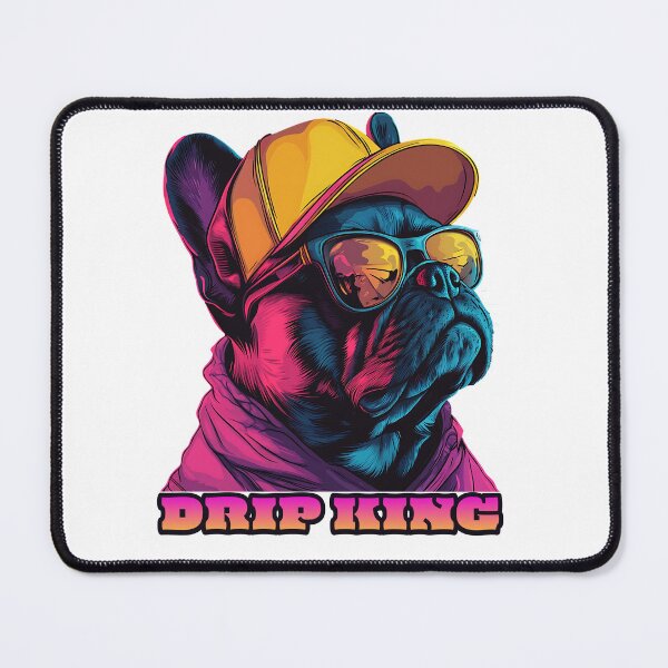 Item preview, French bulldog: cool dog drip king  designed and sold by HannaArtHeart.