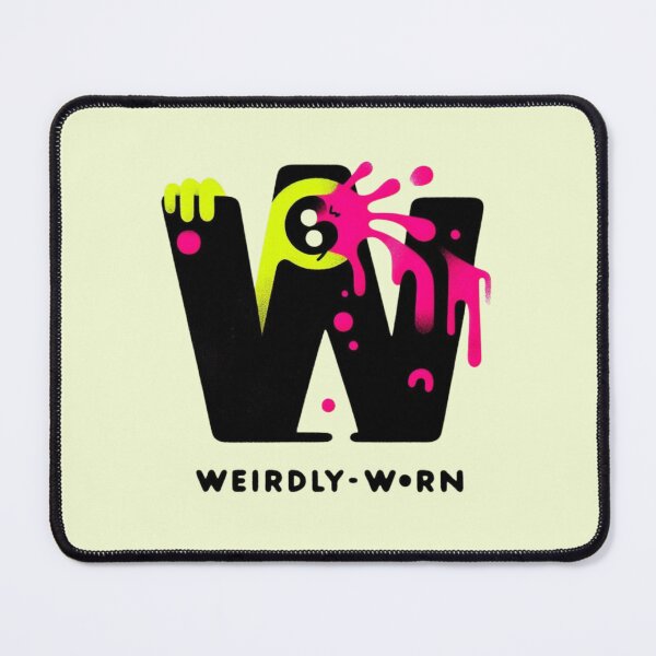 Item preview, Weirdly Worn Typography Art - Neon Pink Splatter Logo Design - Retro Graphic Letter W with Drip Effect for Alternative Fashion" designed and sold by WeirdlyWorn.