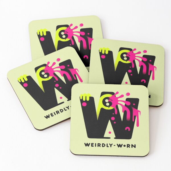 Item preview, Weirdly Worn Typography Art - Neon Pink Splatter Logo Design - Retro Graphic Letter W with Drip Effect for Alternative Fashion" designed and sold by WeirdlyWorn.