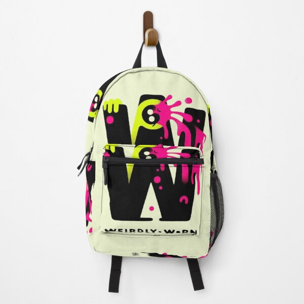 Item preview, Weirdly Worn Typography Art - Neon Pink Splatter Logo Design - Retro Graphic Letter W with Drip Effect for Alternative Fashion" designed and sold by WeirdlyWorn.
