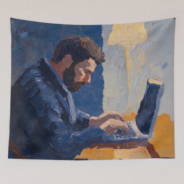 Item preview, Computer programmer | Post-impressionist painting style designed and sold by ComicsFactory.