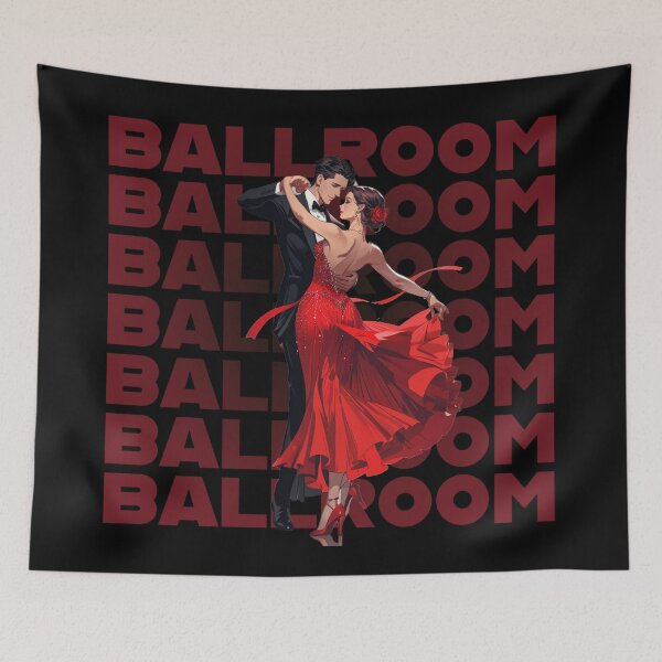 Item preview, ballroom dance couple gif red dress designed and sold by La Loca.
