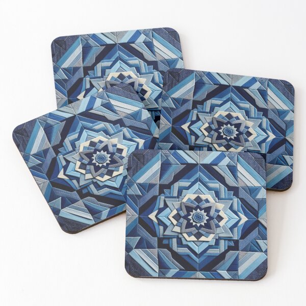 Item preview, geometric pattern from colored pieces of denim. designed and sold by Dogandesighn.