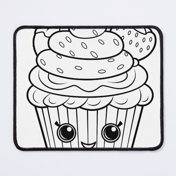 Item preview, Delicious Cupcake Coloring Page Pattern designed and sold by DavidColoring.