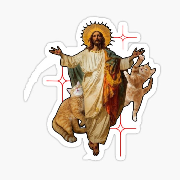 Item preview, Jesus and the Kittens designed and sold by KisuMuho.
