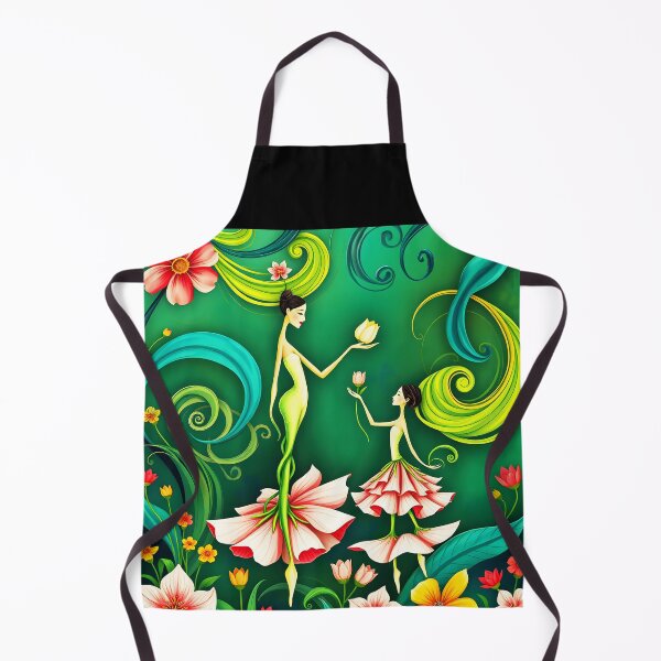 Artikelvorschau, Feminines Erbe mit Mutter-Tochter-Blumenfee wie schöne grünliche Kunst entworfen und verkauft von EmeraldeaArt.