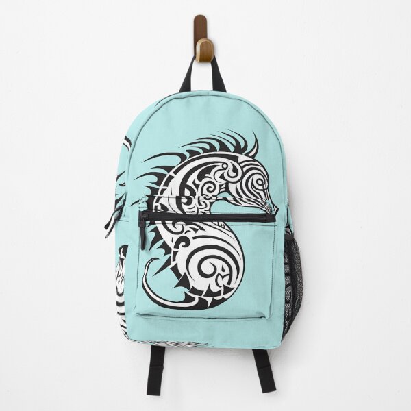 Item preview, Seahorse Tribal Coloring Page Pattern designed and sold by DavidColoring.